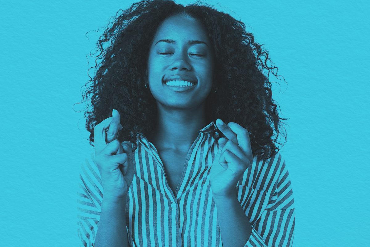 Women showing signs of anxiousness and eager