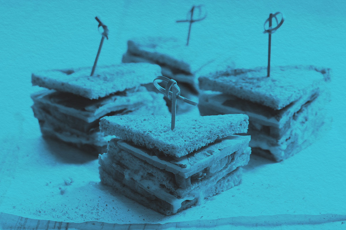 Miniature club sandwiches