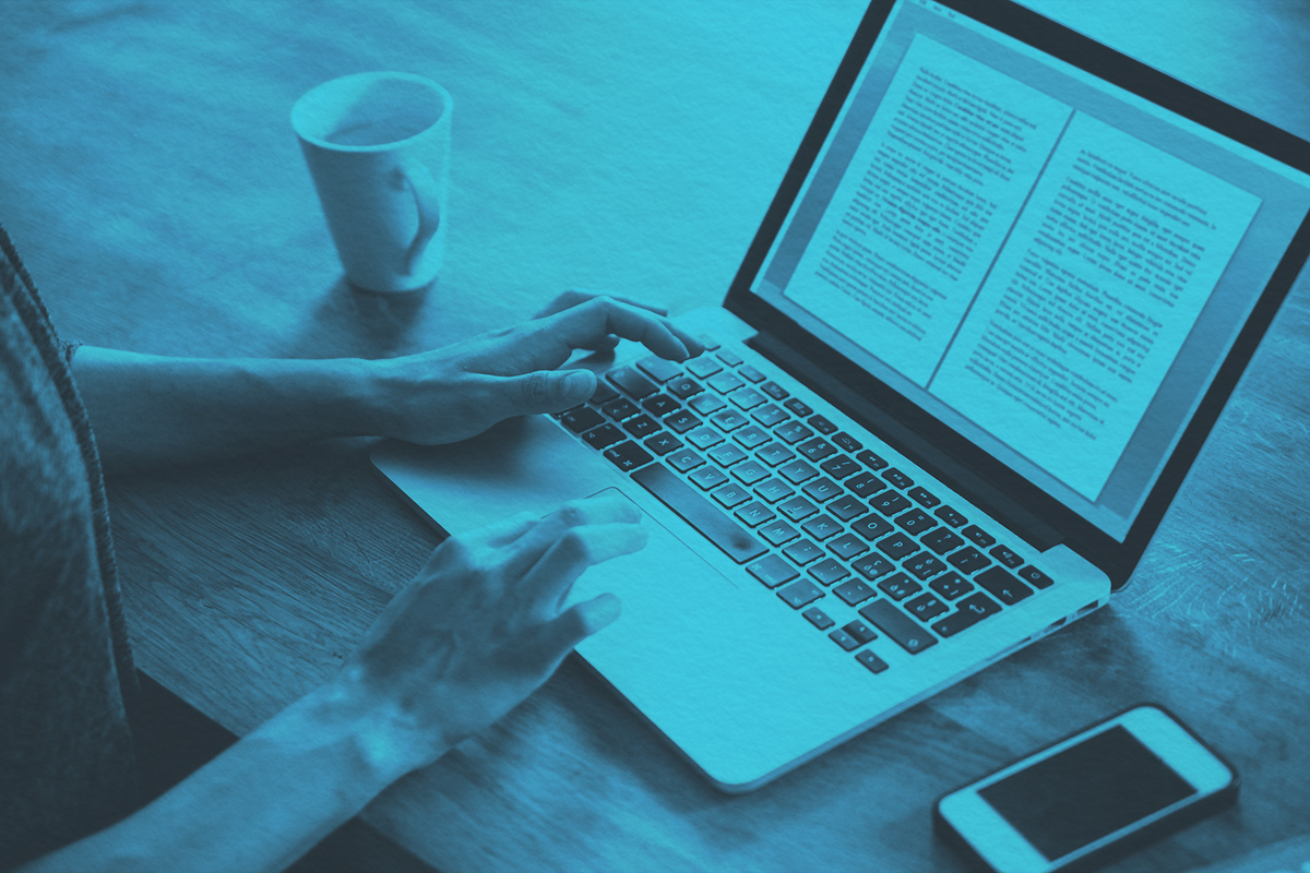 Women reviewing computer documents
