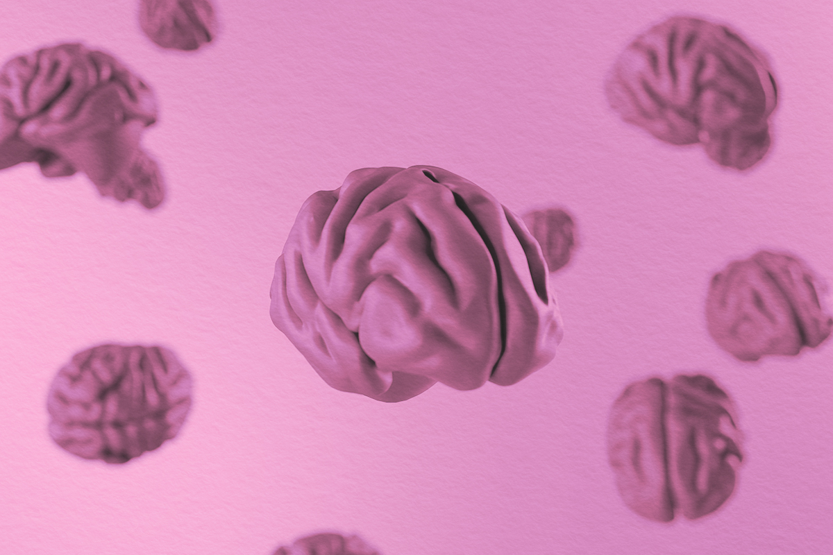 Group of floating brains