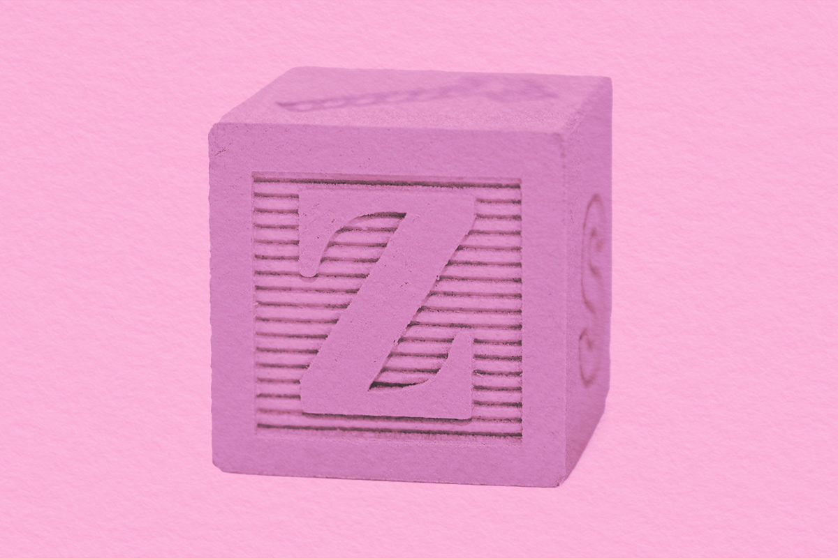 Z letter cube