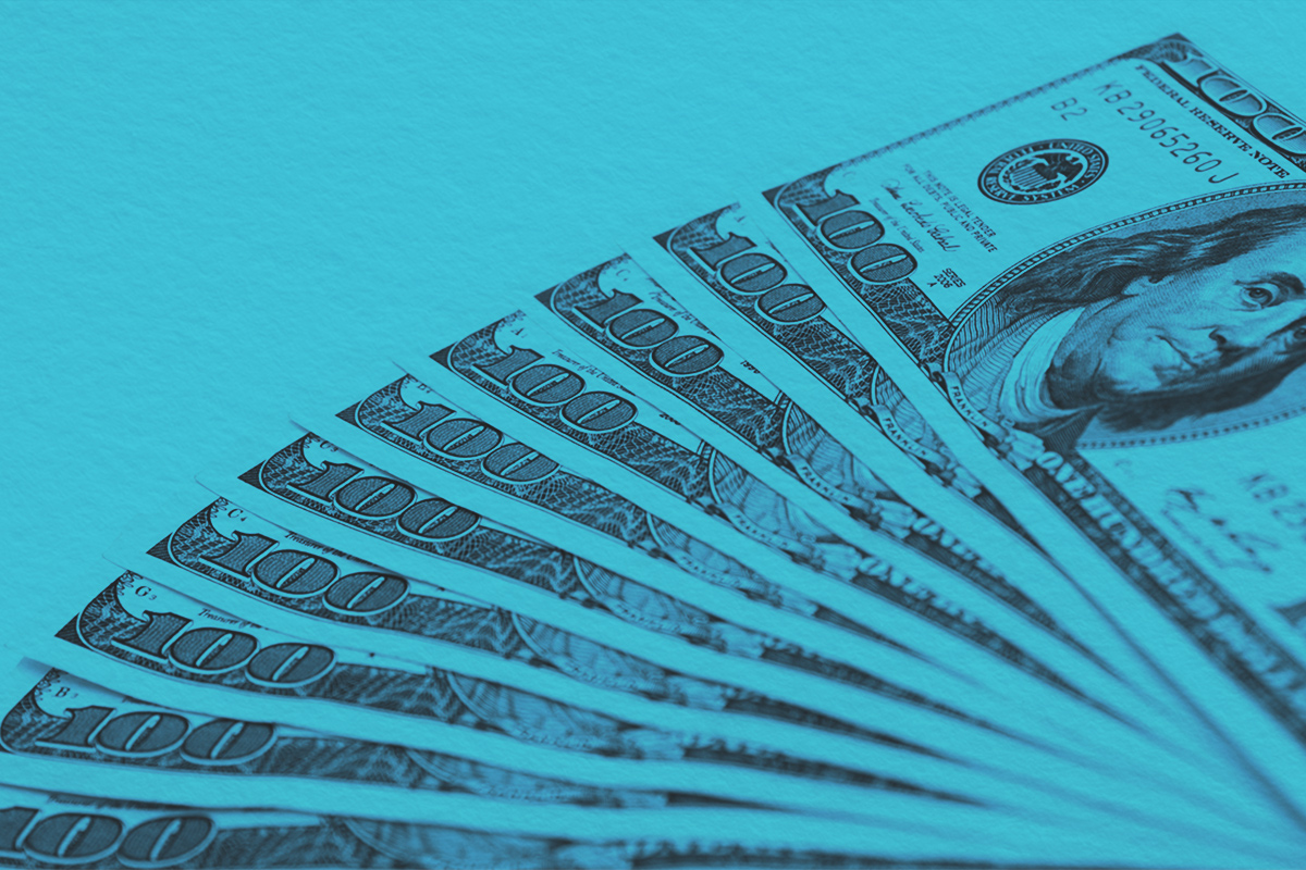 Bundle of 100 dollar bills