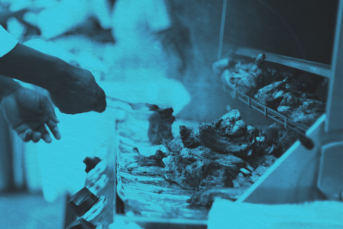 Close-up of grilling meat