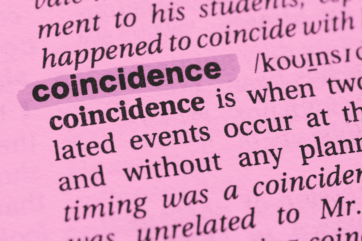 Coincidence word in dictionary