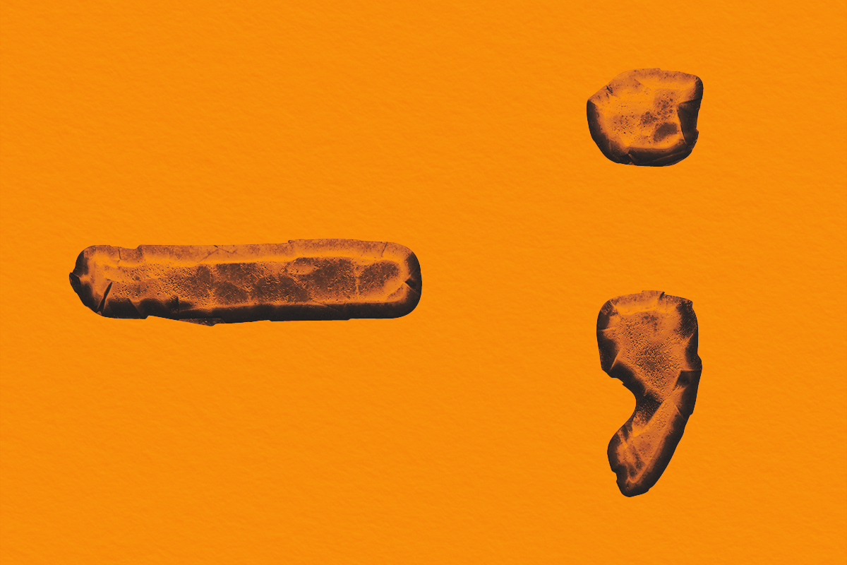 Em dash and semicolon