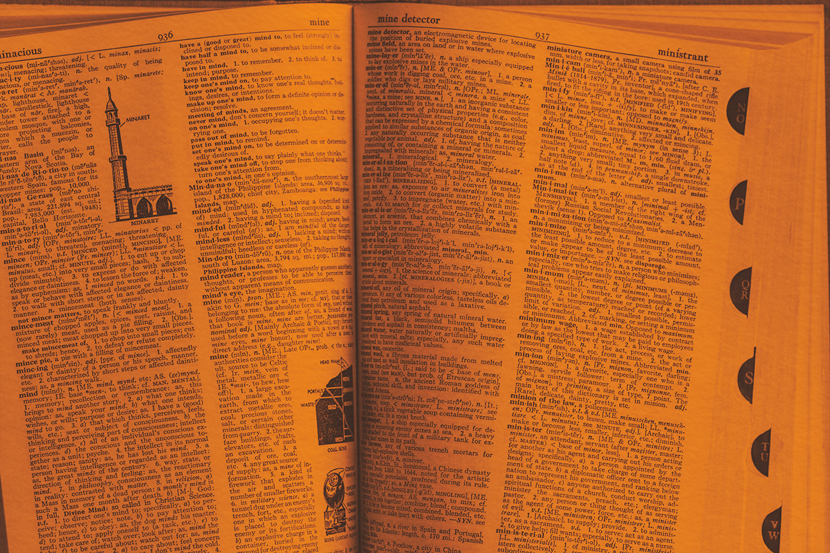 Open dictionary on random page